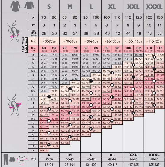 Таблица размеров